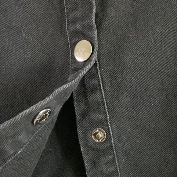 Urban Outfitters BDG Denim Black Button Mini Skirt - Picture 3 of 6